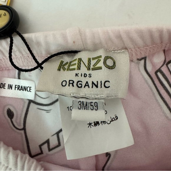 NWT KENZO Baby Elephant Logo 2 Piece Set Top Leggings Pink Reversible Size 3M - Picture 7 of 16